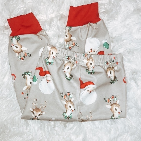 Modern Steel Vintage Christmas Holiday Pajamas - Picture 4 of 5